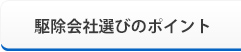 駆除会社選びのポイント